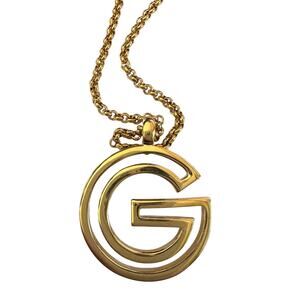 Givenchy Vintage G Outline Necklace - 29" Chain